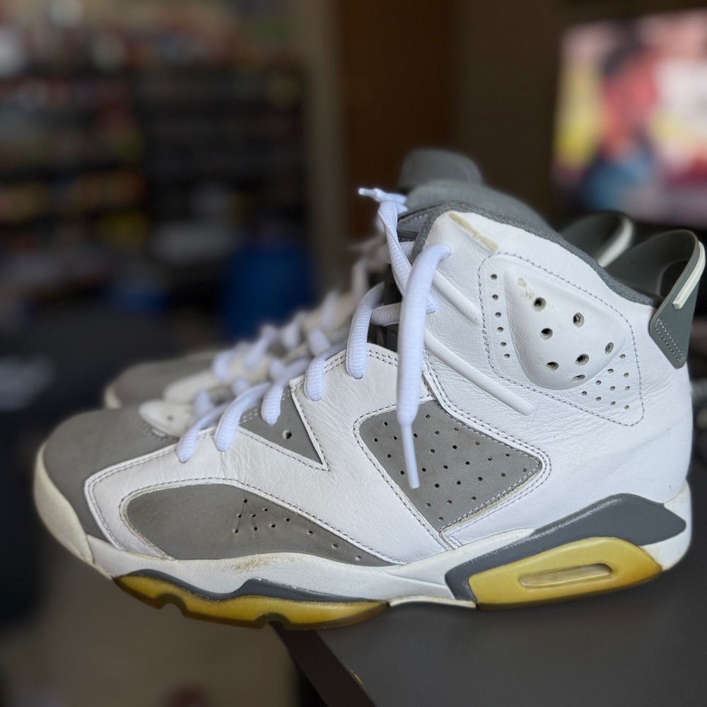 Jordan Air Jordan 6 Retro Mens 10.5 White Cool Grey CT8529-100 High Top Sneaker - Picture 1 of 10